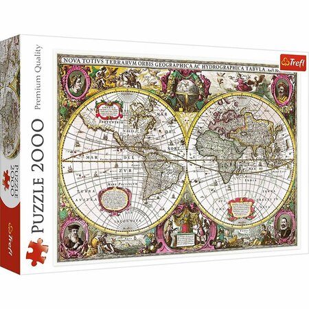 TREFL -27095 A New Land & Water Map of the Entire Earth 1630 Jigsaw Puzzle - 2000 Piece Trefl-27095